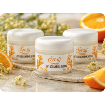 3x Anti aging krema za obraz SMILJ & POMARANČA, 50 ml